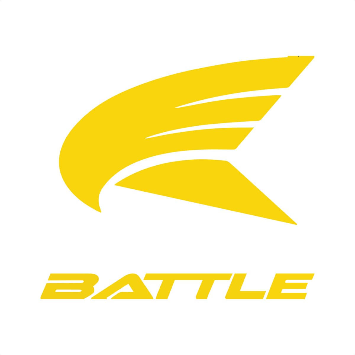Logotipo con una cabeza de águila estilizada amarilla y la palabra BATTLE en letras amarillas.